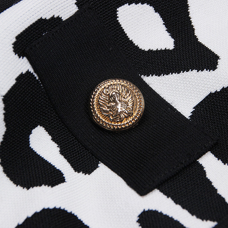 Leopard Print Bandage Jacket
