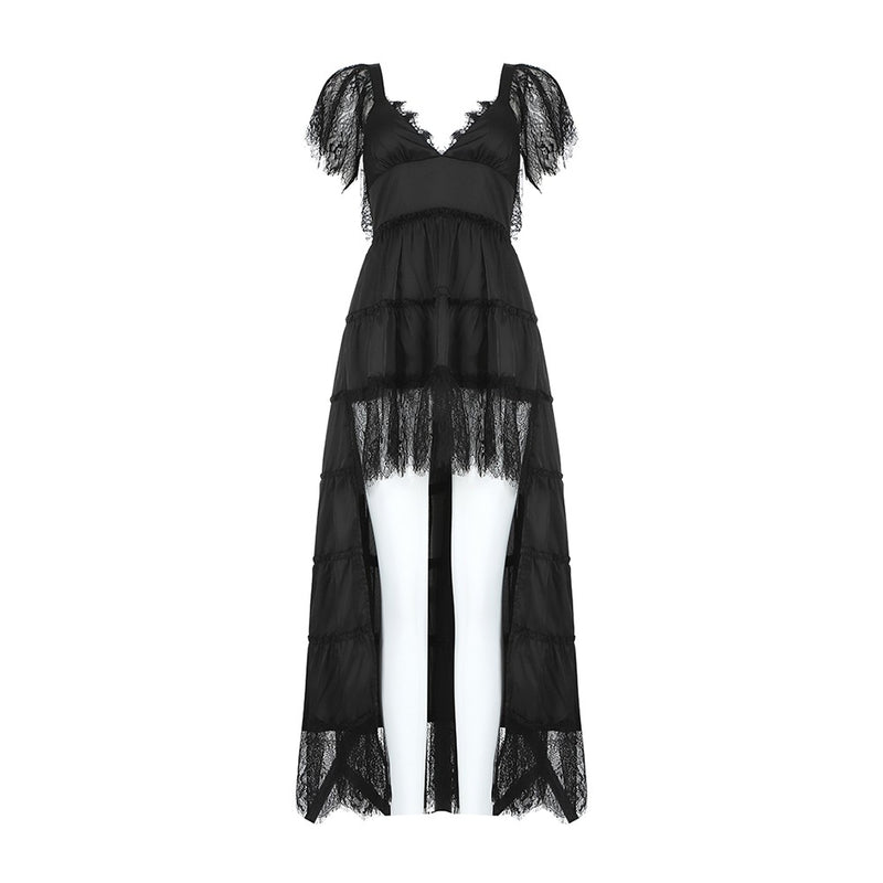 Lace Short Sleeve Maxi Dress|https://www.bsb.company/