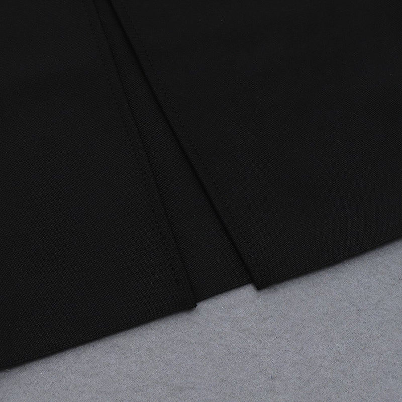 Black Distinctive Cut Out Strappy Bandage Dress
