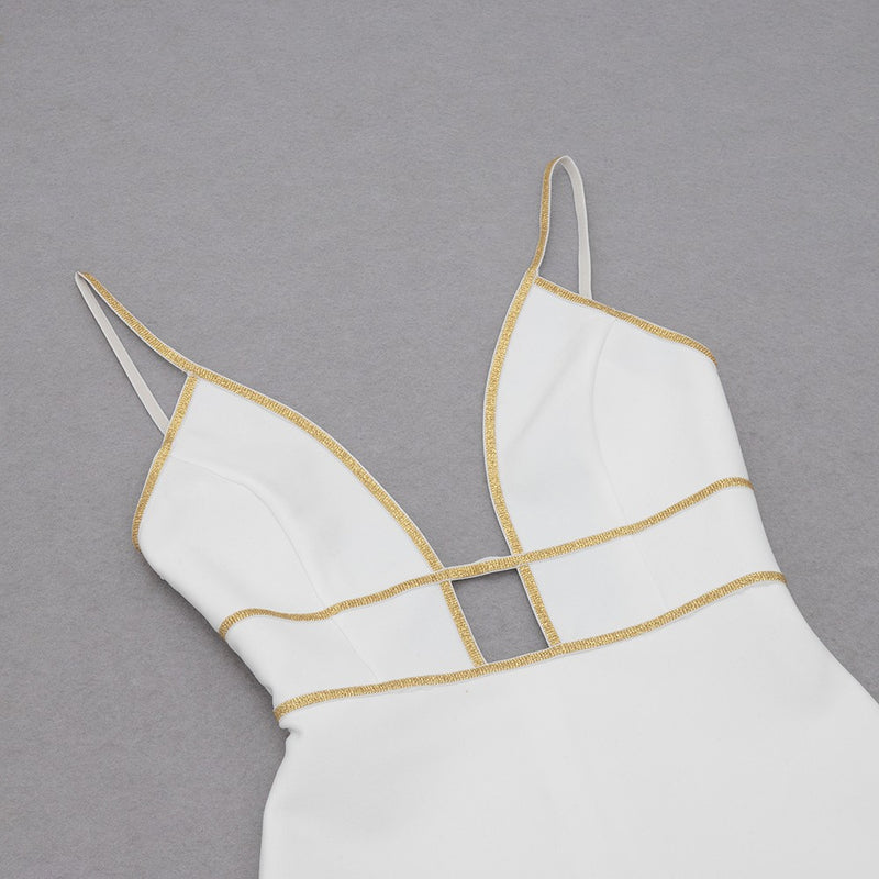 Anastasia Strappy Cut Out Bandage Dress - White