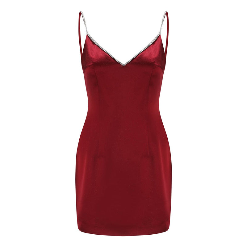 Wrapped In Your Touch Backless Bowknot Mini Bodycon Dress - Wine